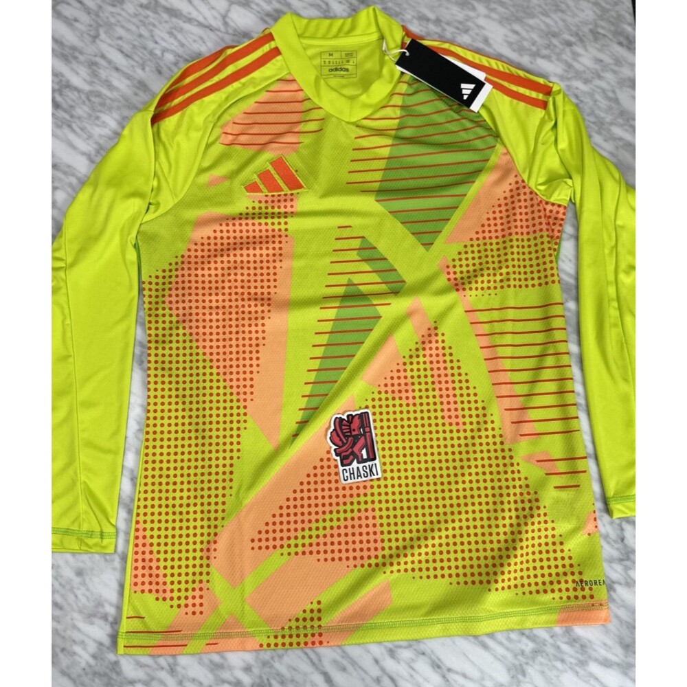 adidas Men's Neon Yellow & Orange Long Sleeve Jersey Goalkeeping